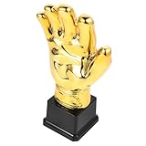 ROMISBABA Gold Handschuh Fußball Trophäe aus Kunststoff Kleine Torwart Auszeichnung für Schul und Amateure Robustes Design Form für Wettbewerbe und Feierlichkeiten