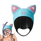 Zestivra Neoprenhaube - Tierohren Tauchmütze, Surfhaube | Weiche 3mm Tauchkopfbedeckung mit Elastischem Sitz für Kaltwasseraktivitäten