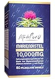 Mariendistel Estado Puro 10000 mg | Konzentrierter Samenextrakt 25:1 mit 80% Silymarin und Cholin | Leberunterstützung, Reinigung und Entgiftung | 80 Kapseln | TONGIL