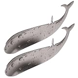 Artibetter 2 Stück Teiliges Edelstahl Passionsfruchtöffner mit Zwei Köpfen Praktischer Löffel für Schnelles Öffnen und Verzehr Multifunktionaler Obstschneider mit Wal Design Robust und