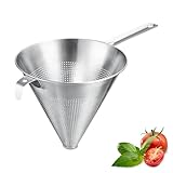 Westmark Spitzsieb Chinois Pro – Feines Passiersieb mit Rundum-Lochung – Edelstahl Sieb – Perfekt für Fonds, Cremes & Saucen – Silber, Ø 20 cm