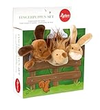 sigikid 43015 Fingerpuppen Set, braun/beige/Garten