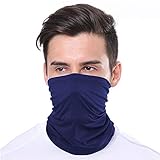 KUNSTIFY | Multifunktionstuch Mundschutz | Bandana Herren Damen Schlauchschal Halstuch Trend Maske aus Baumwolle navy kapitänblau | elastisch atmungsaktiv waschbar (Nachtblau)