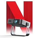 Netflix offiziell: Intelligenter Mini-Projektor mit Autofokus und Keystone, WiFi, Bluetooth, 1080P Full-HD, VOPLLS tragbarer Handy-Projektor für Heimkino/Schlafzimmer/Outdoor