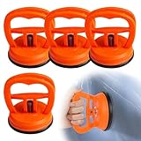 GXGM 4 Stück Kraftvoll Saugnapf, Beulenzieher Auto,Saugheber Fliesen,Geeignet für Keramikfliesen,Aluminiumplatten,Glas,DeckenentfernungswErkzeug,Kleine, (Orange)