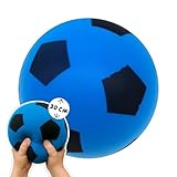 alldoro 63105 Schaumstoffball, im Fußball-Design, für Kinder ab 18 Monaten, drinnen und draußen, Blau, 20 cm, 153 g