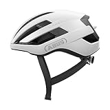 ABUS Rennradhelm WingBack – einfacher Roadhelm für sportliches Fahren im Alltag und in der Freizeit – für Erwachsene und Jugendliche – Polarweiß, Größe L