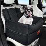 Hunde Autositz für kleine bis mittlere Hunde, Waschbarer hundesitz Auto mit Aufbewahrungstaschen, Ansteckbare Leine,verdickter Hundeautositz Hunde Sitzerhöhung Hundebett Auto für Rückbank Vordersitz