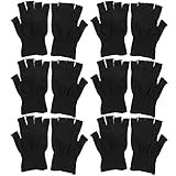 Uonlytech 15 Paare Halbfinger-Handschuhe fingerlose Handschuhe Fingerlose Unisex-Handschuhe Liner halbfinger handschuhe security handschuhe Industriehandschuhe Nylonbeschichtete Handschuhe