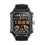 Rogbid Militärische Smartwatch für Männer Frauen, 2.02 „HD 710mAh IP69 wasserdichte Smartwatch, überwacht Blutdruck,Herzfrequenz,Schlaf, 20+Sport Modi Outdoor Fitness Activity Tracker für iOS Android