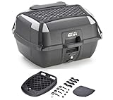 Topcase B45 B45+ TOPCASE inklusive Universalplatte Rückenlehne elastisches Netz Aufbewahrung kompatibel mit Givi Monolock Halterungen