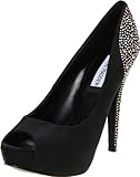 Steve Madden Damen Plateau-Pumpe, Schwarz (black satin), 40 EU