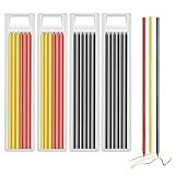 2,8 mm Minen Bleistiftminen für Tischler Bleistift, 24 Stück Solide Tieflochmarker Minen, Konstruktion Druckbleistift Ersatzminen, Bleistift Ersatzminen für Architekt Zeichnen, Zimmermannsbleistift