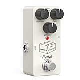 POGOLAB Kompressor Pedal Gitarre, Kompressor-Gitarrenpedal mit Sustain-Attack-Pegelreglern, Analoge Compressor Gitarreneffektpedal, Mini-Gitarrenpedal Basspedal mit Legierungsgehäuse True Bypass,DC 9V