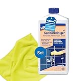 2x Lithofin KF Sanitärreiniger 1 Liter 11111, inklusive 1x kör4u Mikrofasertuch gelb