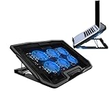 Laptop-Kühler, Laptop-Kühlkissen | Laptop-Ständer mit Kühlkissen, 6 Lüfter, stabiler Ständer für