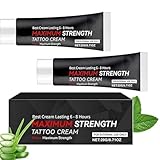 Tattoo Numibing Cream Gel, pflegende Creme für Tattoos, bis zu 6 Stunden extra starke Wirkung für Tattoos, spendet Feuchtigkeit und beruhigt die Haut, für trockene Haut (2pcs)