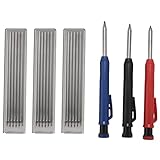 SAROAD Massives Zimmermannsbleistift-Set, eingebauter Spitzer für den Bau, Tiefloch-mechanische Marker, Holzbearbeitung