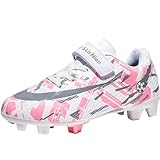 VTASQ Fußballschuhe Kinder Professionelle Athletics Fussballschuhe Jungen Mädchen Kids Outdoor Trainingsschuhe Football Schuhe Teens Sportschueh Weiß Rosa 36 EU