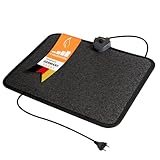 Mi-Heat Infrarot Heizmatte 40x50cm Fußschalter Thermostat 4 Heizstufen bis 45°C Temperatur fester 3 Stunden Timer rutschfeste Rückseite elektrischer PVC Heizteppich leicht zu reinigen