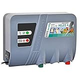 VOSS.farming 12V 230V Solar Weidezaungerät HELOS 4, Batteriegerät, Netzgerät, Perfekte Hütesicherheit für Pferde, Rinder, Schafe, Ziegen, Elektrozaun, Weidezaun