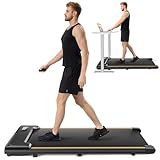 UMAY Laufband für Zuhause klappbar 1650W, Walking Pad mit extra breitem 41 cm Laufband, rutschfest und stoßdämpfend Treadmill for Home mit Einer Tragfähigkeit von 110 KG,S1 Schwarz
