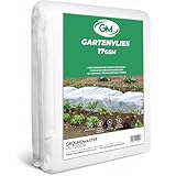 GroundMaster Gartenvlies Wasserdurchlässig 1,5 x 10 M / 17GSM - Pflanzen Frostschutz Vlies für Hochbeet & Pflanzen - Atmungsaktives & UV-Beständiges Pflanzenschutznetz - Pflanzenvlies Winterschutz