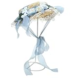 Dcaknri Flache Mütze Mit Blumendekor Sonnenfest Für Teepartys Flacher Schöner Strand Sonnenfest Frühlingsferien Atmungsaktive Hüte Frauen Mit Blumenhüten Frauen