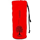 amapodo Flaschenhülle - Schutzhülle - Baumwollstoff, plastikfrei [Neopren & BPA Frei] - Flaschenschutz für Glasflaschen - Tasche für Trinkflaschen - Schutzhüllen für Flaschen mit Ø von 6-7cm