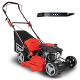 Scheppach MP150-46 Benzin Rasenmäher - 46cm Schnittbreite | 3,5 PS | 7-fache Schnitthöhenverstellung | 55 Liter Fangkorb | Seitenauswurf | Mulchfunktion | Reinigungsfunktion | inkl. 2. Messer