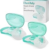 CheriBaby Contact Brusthütchen, Kontakt-Hafner für Stillen bei Saugproblemen oder flachen/invertierten Brustwarzen, 1 Paar mit Transportetui, 100% lebensmittelechtes Silikon, BPA/BPS-frei (L-2 Pairs)
