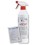 DEWEPRO-Set: SANIT KraftReiniger (3009) - Flasche à 750ml - Gebrauchsfertiger Allzweckreiniger gegen Öl, Fett und andere Verschmutzungen auf Oberflächen, inkl. 1 St. DEWEPRO® Single Scrubs