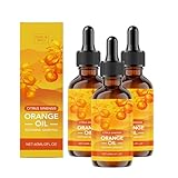 3PC Orangenöl Duftroller für Entspannung & Wohlbefinden - Ätherisches Öl zur Aromatherapie - Natürlicher Duft für Zuhause & Unterwegs