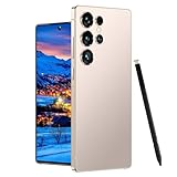 I24Ultra Günstiges Smartphone | 7,3 Zoll Dual-SIM-Dual-Kamera | 8+256 GB | 128 GB Erweiterung Android 14.0 | WLAN GPS 5G-Mobiltelefone (I24Ultra-Champagne Gold)