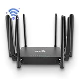 5G Router CPE für Unterwegs, 5G Router SIM-Karte, LTE WiFi 6 Router 5G - 2 Band 2.4GHz 5GHz, 10 Antennen, 1800Mbps, Unterstützung für 20 Benutzer, Unlocked 5G Router für Zuhause