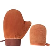 JYNXOR 2 Pcs Selbstbräuner Handschuh, Doppelseitig Selbstbräuner Handschuh, Tan Applicator Mitt, Handschuhe Zum Auftragen Von Körperlotion, Ohne Flecken, Wiederverwendbar, Für Gesicht Und Körper
