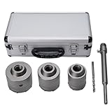 Wolframstahl Betonloch -Sägen -Kit, 4pcs Mauerwerk Loch Säge Betonbohrer Bit mit Kernbohrungen in tragbarem Speichergehäuse