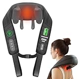 COMFIER Nackenmassagegerät mit Wärme, Kabelloses Shiatsu 4D Experten Knet Massagegerät für Nacken, Rücken, Beine, Schulter, Shiatsu Massagegeräte für Haus Büro, Geschenke für Männer, Frauen