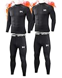 MEETYOO 2er Pack Thermounterwäsche Herren, Skiunterwäsche Herren & funktionsunterwäsche, Atmungsaktiv, Schweißregulierung, Ideal für Winter und Sport unterwäsche