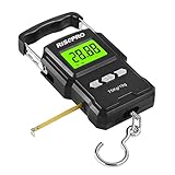 RISEPRO 75Kg / 165Lb Digitale Fischwaage mit 39-Zoll-Lineal Elektronische Gepäckwaage Angeln Posthängerwaage WHA08