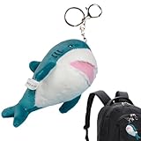 Genérico Schlüsselanhänger für Kinder, Hai, niedlicher Hai, Spielzeugtier, süßes Meerestier, Hai, Anhänger, kleine Plüschpuppe, Delfin, Cartoon-Puppe