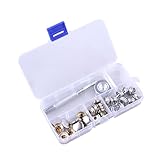 NUOBESTY Druckknopf Knopfmagnete schnappt Befestigungselemente Reparaturset für Bootsabdeckungen Snap-Kit stoffkisten aufbewahrung tools box tool case schrauben Kippschalter Knopfverschluss