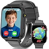 Kinder Smartwatch Kinder mit GPS und Telefon, 4G Smart Watch Kinderuhr mit Voice Chat, SOS, IP68, Wasserdicht, Spielr, Geschenke für Jungen und Mädchen