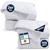 Blumtal Winterdecke 135x200 cm im 2er Set - OEKO-TEX zertifizierte Bettdecke 135x200 cm - extra dicke Winter Decke - Steppdecke 135x200 Winter - Bettdecke Winter 135x200 cm - Steppbettdecke 135x200 cm