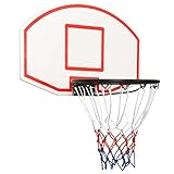 vidaXL Basketballkorb Basketball Basketballboard Basketballspiel Basketballanlage Korbanlage Basketballring Backboard Weiß 71x45x2cm Polyethylen