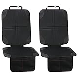 Kindersitzunterlage Lsofix 2 Stück,Geeignete Sitzschoner Auto Kindersitz,Rutschfest WasserabweisenderAutositzschoner,Autositzauflage mit Netztaschen, Schutzunterlage, Sitzschoner Auto Kindersitz