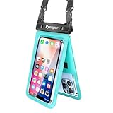 Handy-Tasche – Doppelfach, bequeme Handyhülle mit Umhängeband, wasserdichte Touchscreen-Trockentasche, Handyhülle, Trockentasche für Schwimmen, Kajak, Strand, Urlaub