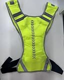 URAQT Ultraleichte reflektierende Laufweste mit feuchtigkeitsableitendem Netz, Verstellbarer Taille, versteckten Taschen und 360°-Sicherheitssichtbarkeit zum Joggen, Radfahren und Motorradfahren