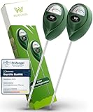 WENDOWERK® [2 Stück] Boden Feuchtigkeitsmesser für Pflanzen - [Grün/Grün] - Ohne Batterien - Verbessertes Feuchtigkeitsmessgerät Pflanzen [2025] – Premium Bodentester