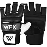 WFX Boxsack-Boxhandschuhe, Karate-Handschuhe, MMA, Body Combat, Taekwondo-Training, Kampfsport, Kämpfen, Grappling, Muay Thai, L, Schwarz